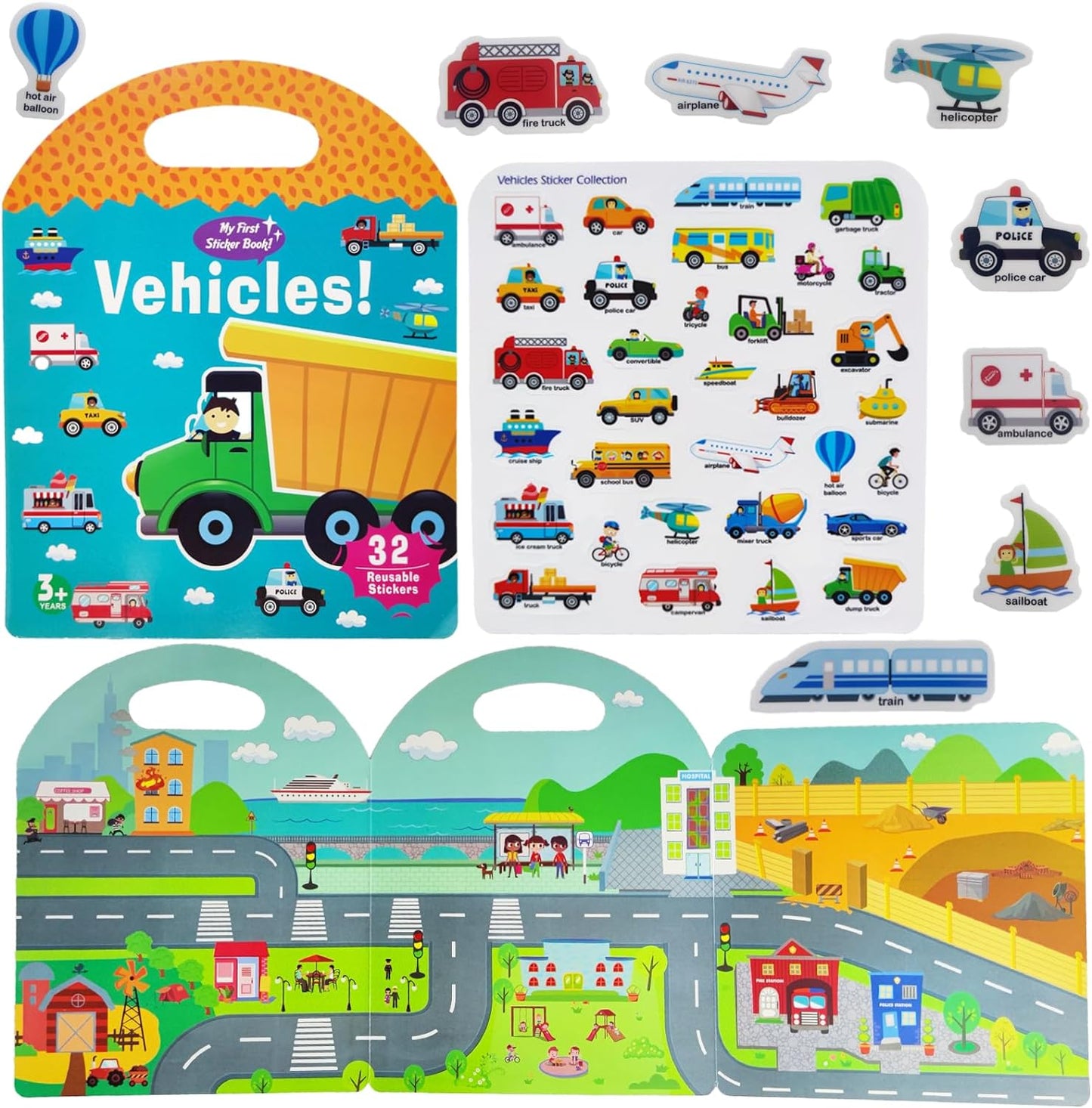Reusable Sticker Book for Kids, Busy Book for Toddlers 1-3