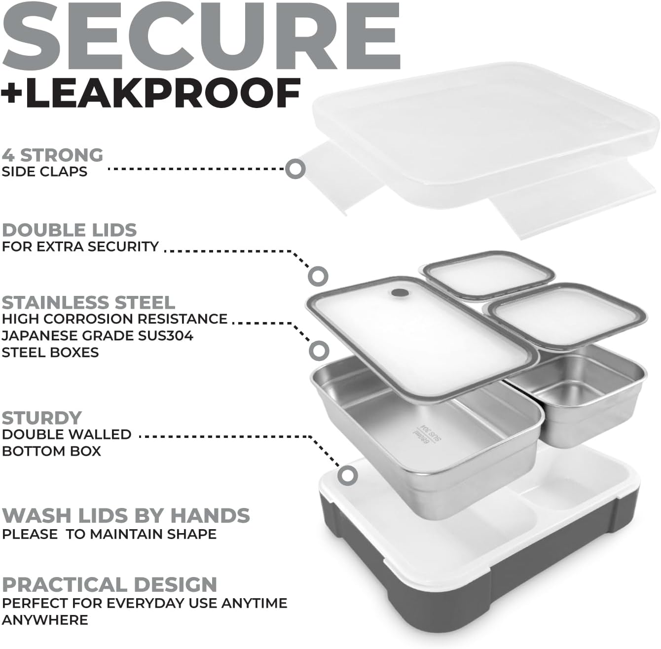 Stainless Steel Kids Bento