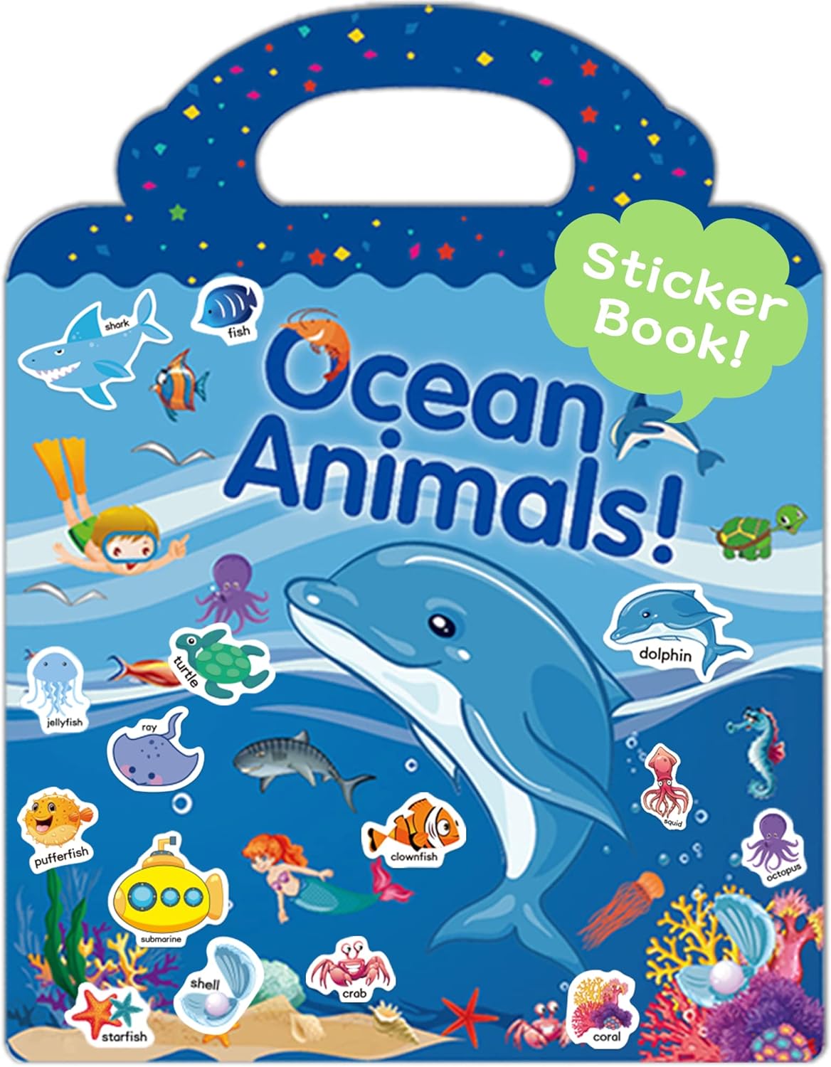 Benresive Reusable Sticker Book for Kids 2-4,3 Sets Fun Travel Stickers for Kid,