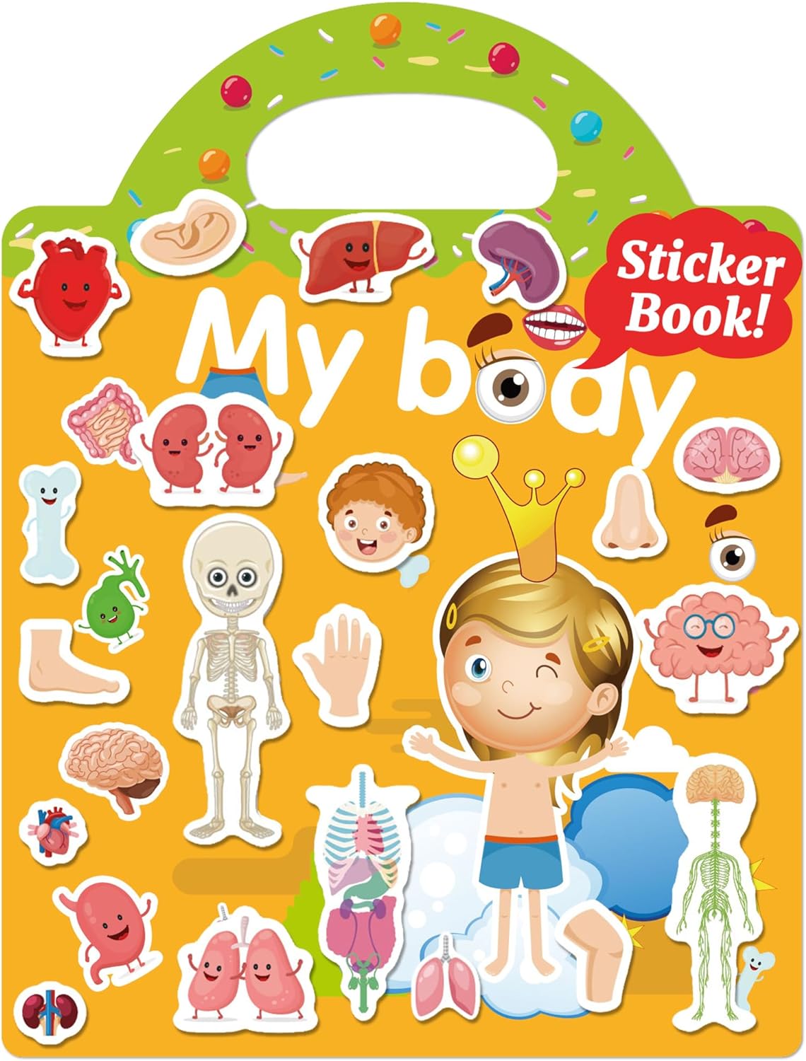 Benresive Reusable Sticker Book for Kids 2-4,3 Sets Fun Travel Stickers for Kid,
