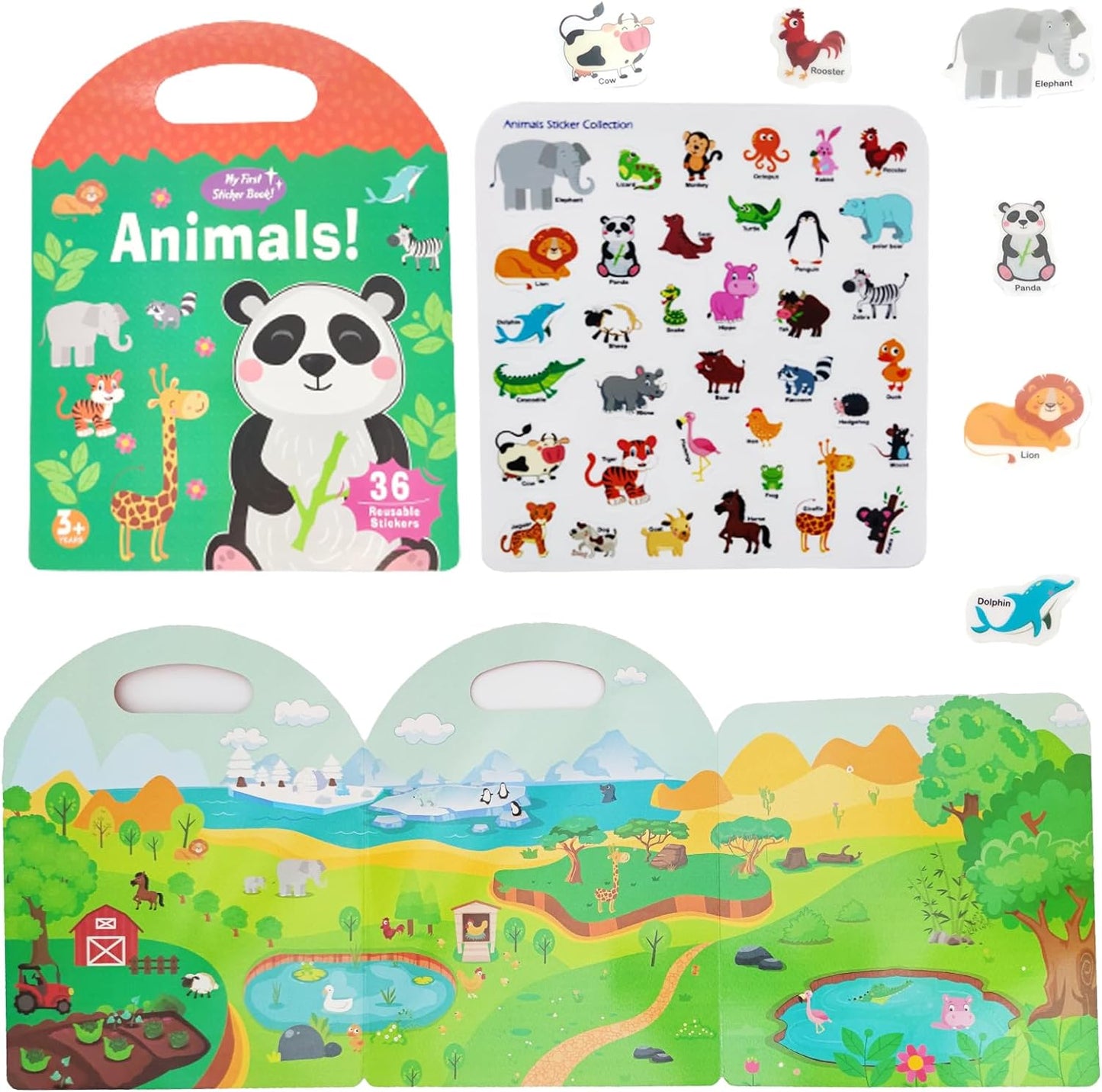 Reusable Sticker Book for Kids, Busy Book for Toddlers 1-3