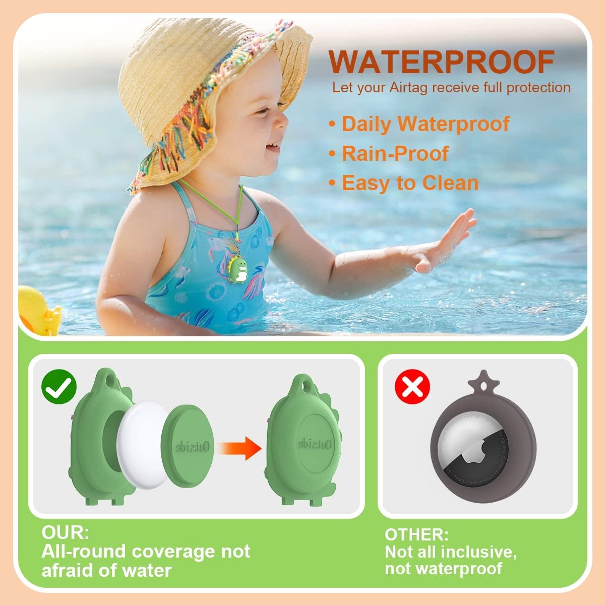 [2Pack] Kids AirTag Bracelet