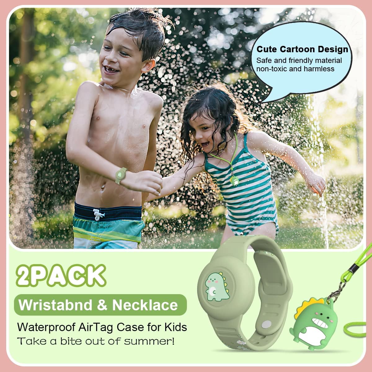 [2Pack] Kids AirTag Bracelet