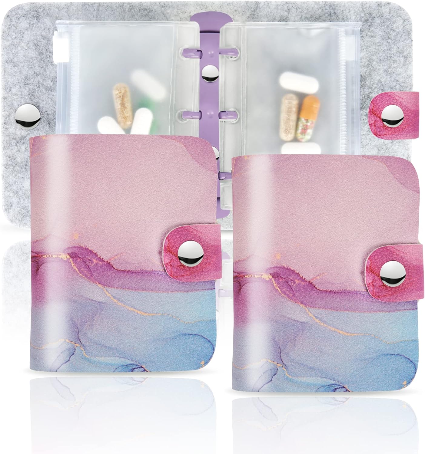 Hennaja Pill Organizer,Pill Pouches Clear Plastic Bags