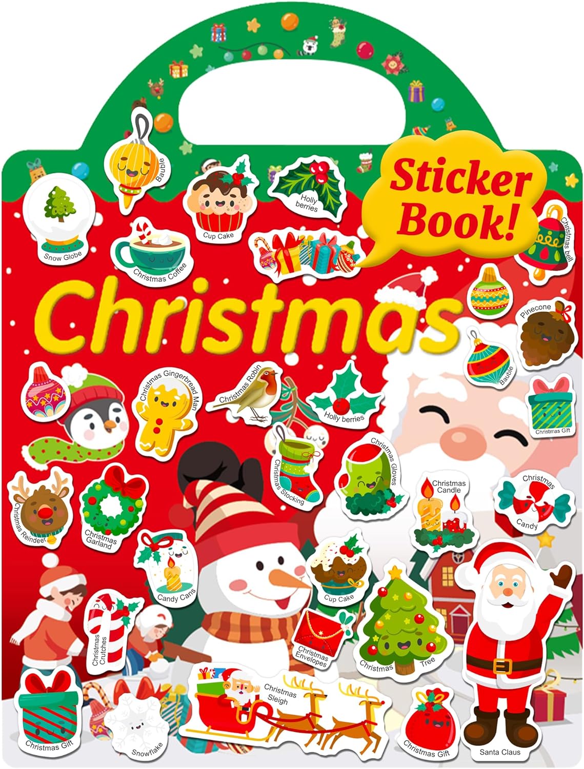 Benresive Reusable Sticker Book for Kids 2-4,3 Sets Fun Travel Stickers for Kid,