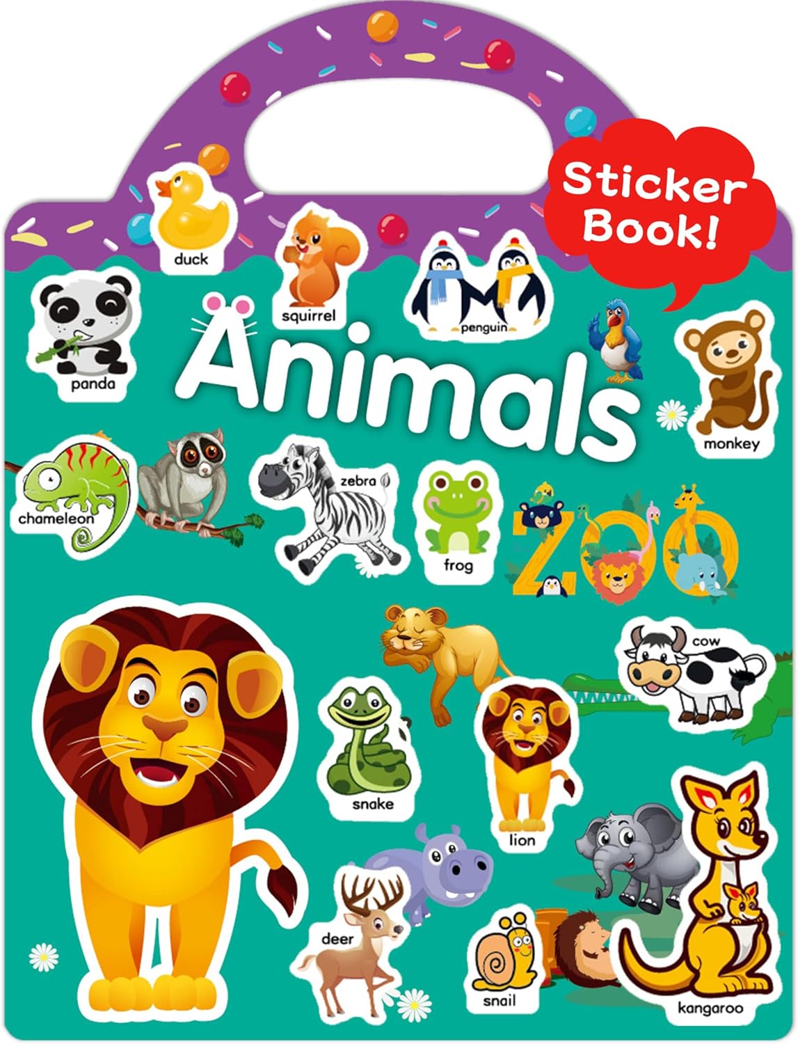 Benresive Reusable Sticker Book for Kids 2-4,3 Sets Fun Travel Stickers for Kid,