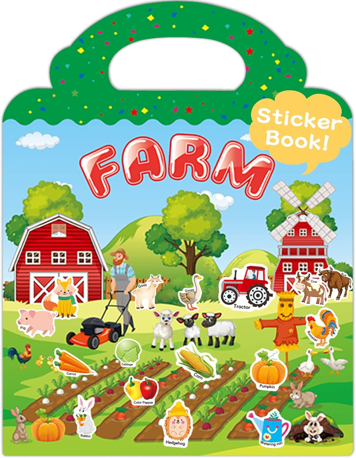 Benresive Reusable Sticker Book for Kids 2-4,3 Sets Fun Travel Stickers for Kid,