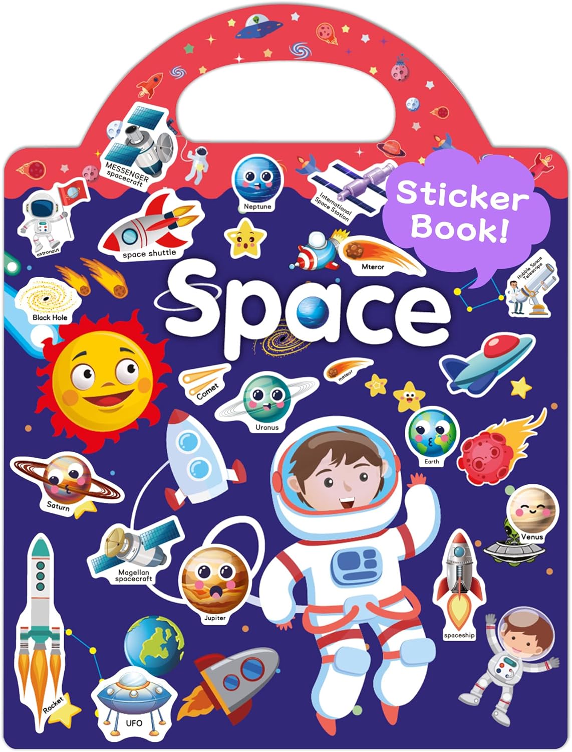 Benresive Reusable Sticker Book for Kids 2-4,3 Sets Fun Travel Stickers for Kid,