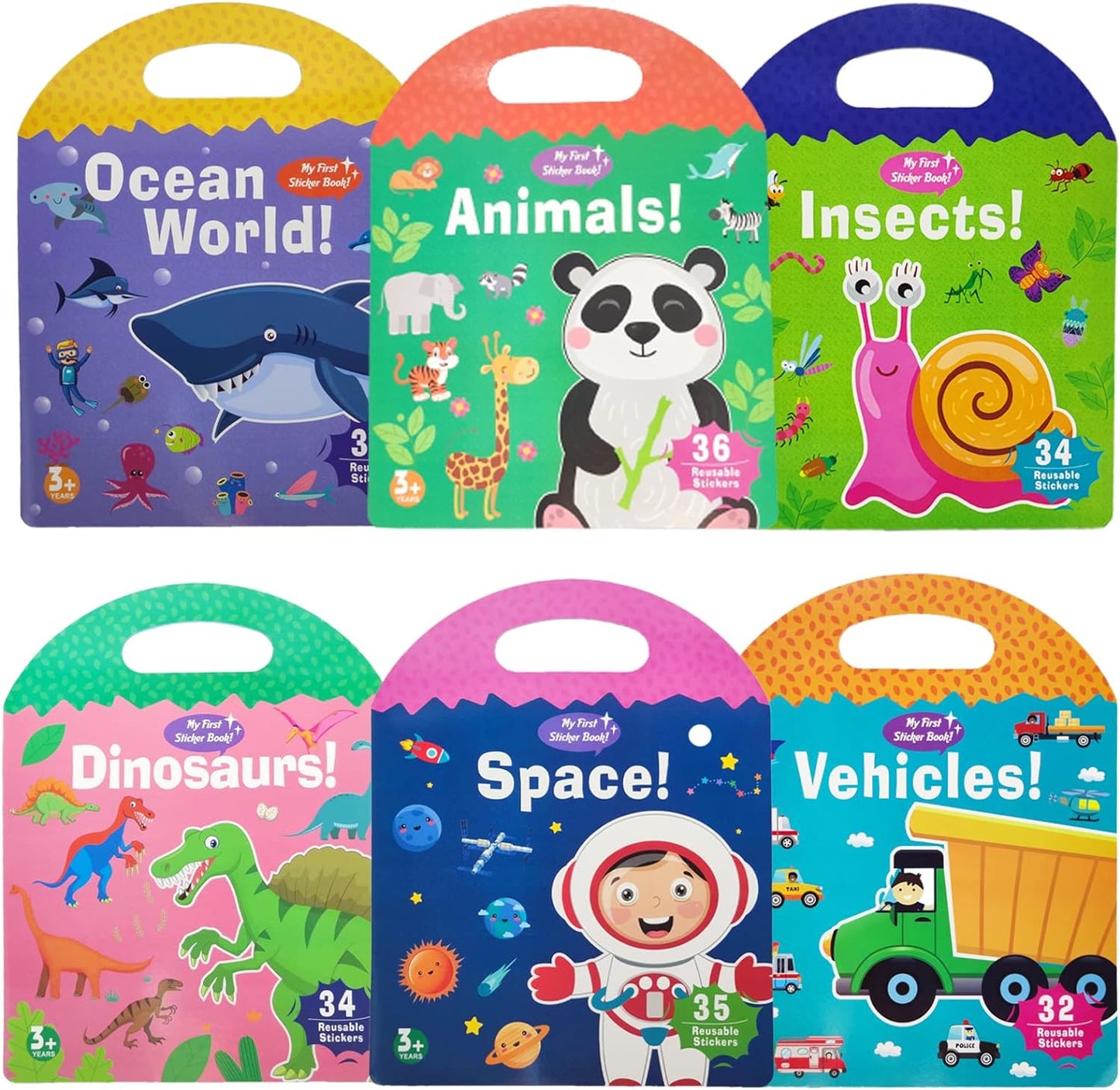 Reusable Sticker Book for Kids, Busy Book for Toddlers 1-3
