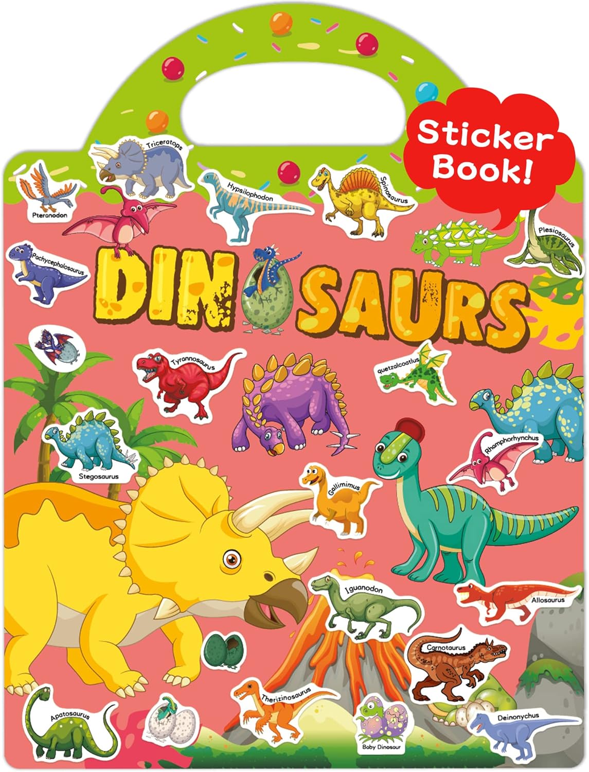 Benresive Reusable Sticker Book for Kids 2-4,3 Sets Fun Travel Stickers for Kid,
