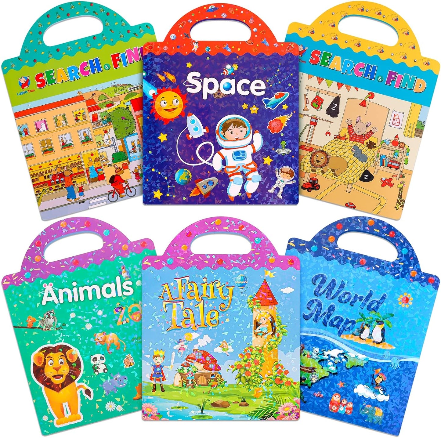 Reusable Sticker Book for Kids 2-4: 6 Set Preschool Learning Activities